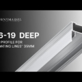 5 06-1906-19 DEEP ALU PROFILE FOR “FLOATING LINES” D33 (35 MM)15 06-1906-19 DEEP ALU PROFILE FOR “FLOATING LINES” D33 (35 MM) 06-19 PROFILE FOR "LINEAR LIGHTING" WITH 33MM DIFFUSER