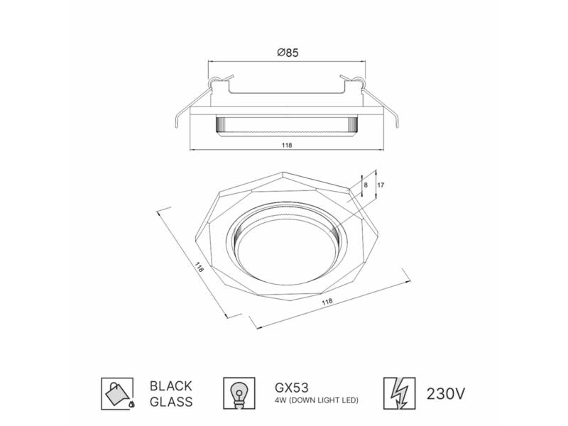 L08-9 RECESSED LED