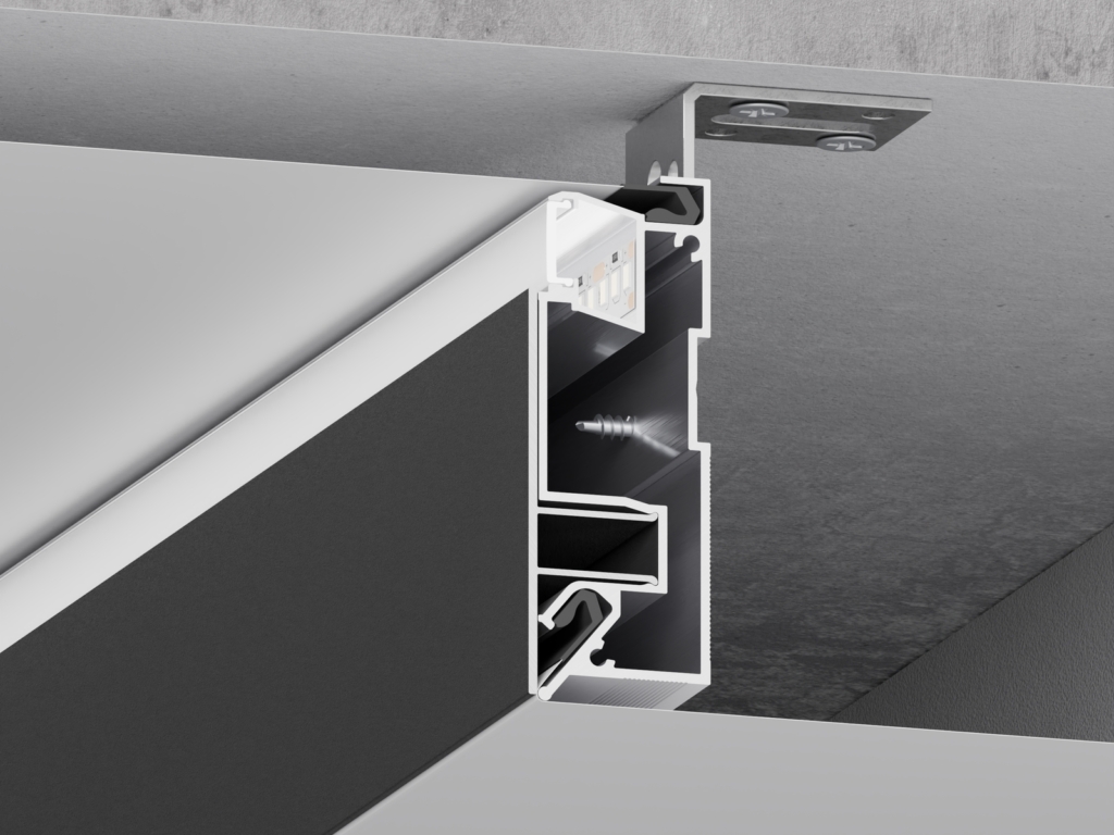 05-8 MULTILEVEL PROFILE "MULTISNAP" WITH 12MM DIFFUSER