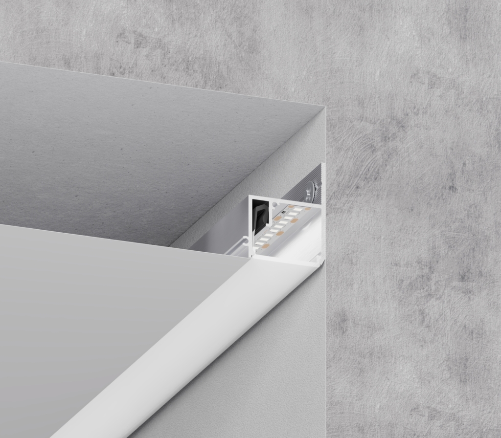 06-14 DEEP CONTOUR PROFILE WITH 25MM DIFFUSER (WALL MOUNTED)