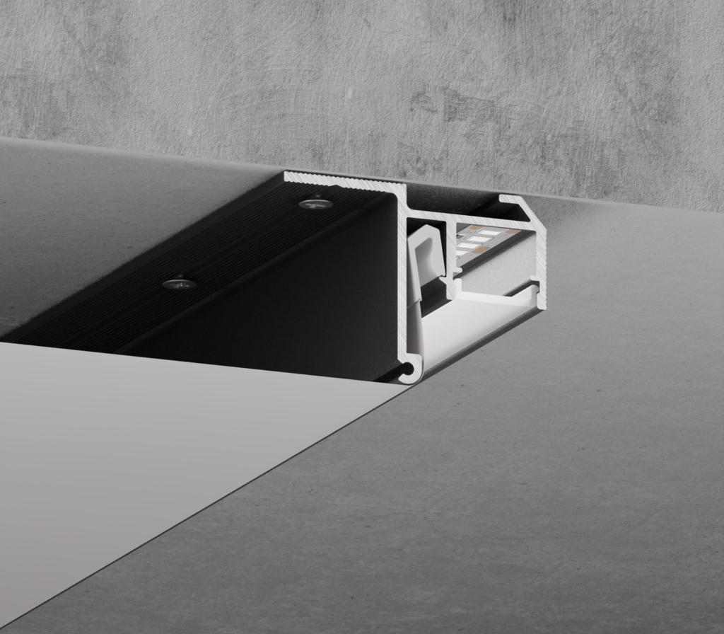 06-22 PROFILE FOR COVE PERIMETER LIGHTING WITH 12 MM DIFFUSER (CEILING MOUNTED)