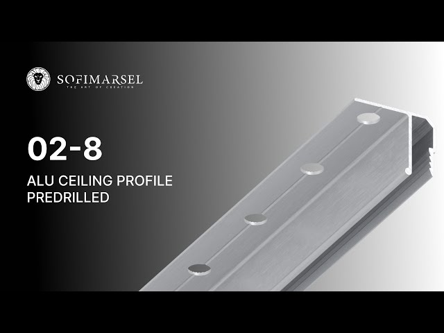 6 02-8 ALU CEILING PROFILE PRE-DRILLED 02-8 LIGHT BASIC PROFILE (CEILING MOUNTED)