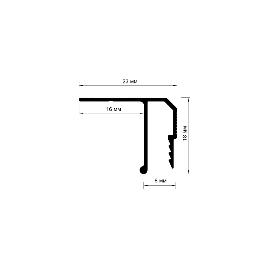 02-8 LIGHT BASIC PROFILE (CEILING MOUNTED)