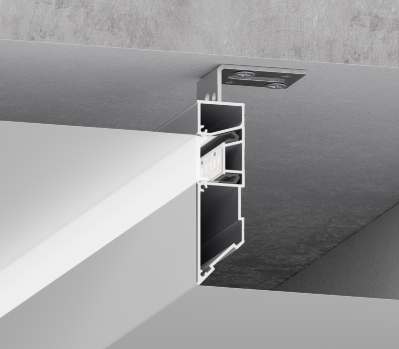 05-6 PRO PROFILE FOR MULTILEVEL CEILINGS WITH 25MM DIFFUSER