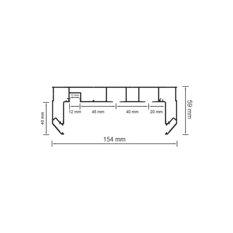 09-14 MAX CURTAIN PROFILE  WITH 12 MM DIFFUSER