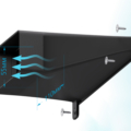 FLANGE OF VENTILATION CHANNEL + 2 FRONT-END CAP FOR 10-2 AIRWALL