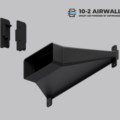 FLANGE OF VENTILATION CHANNEL + 2 FRONT-END CAP FOR 10-2 AIRWALL