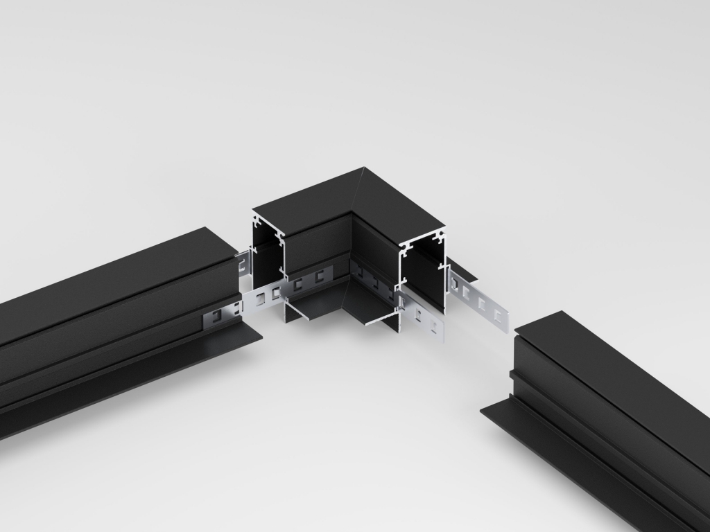 MC01-2 PREMANUFACTURED CORNER OF MAGNETIC TRACK RAIL FOR PLASTERBOARD (11 ММ)